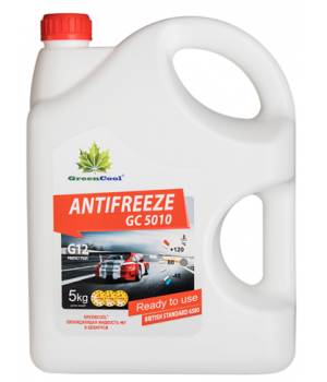 Антифриз красный GreenCool GC 5010 G12 (готовый), 5кг