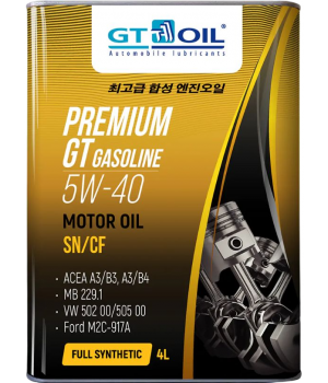 Моторное масло GT OIL Premium GT Gasoline 5W-40 SN SM/CF, 4л