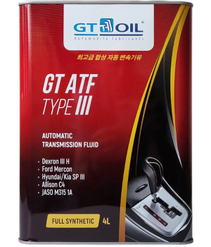 Трансмиссионное масло GT OIL GT ATF Type III, 4л