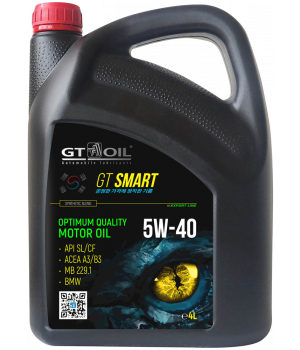 Моторное масло GT OIL GT Smart 5W-40 SL/CF, 4л