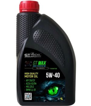 Моторное масло GT OIL GT Max 5W-40 SN/CF, 1л