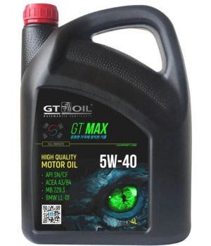 Моторное масло GT OIL GT Max 5W-40 SN/CF, 4л