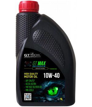 Моторное масло GT OIL GT Max 10W-40 SN/CF, 1л