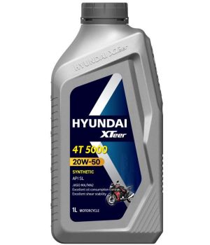 Моторное масло для мотоциклетных двигателей HYUNDAI XTeer 4T 5000 20W-50, 1л
