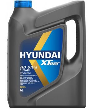 Моторное масло HYUNDAI XTeer HD Ultra 15W-40 CJ-4, 6л