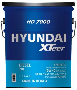 Моторное масло HYUNDAI XTeer HD 7000 15W-40 CI-4, 20л