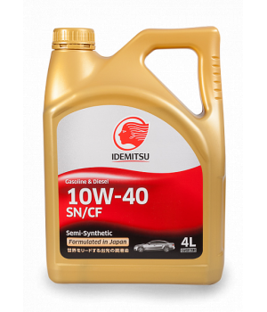 Масло моторное IDEMITSU SEMI-SYNTHETIC 10W-40, 4л