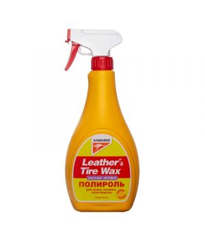 Полироль матовый кож. рез. пласт. Leather & Tire Wax Low Gloss lite без губки KANGAROO, 500мл 330150