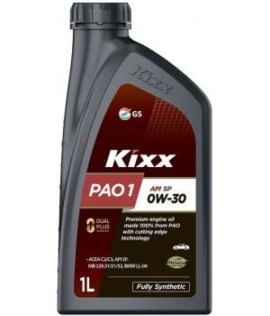 Моторное масло Kixx PAO1 С2/С3 0W-30, 1л
