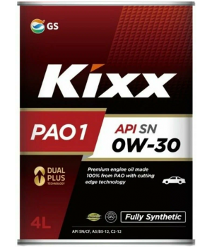Моторное масло Kixx PAO 1 SN 0W-30, 4л