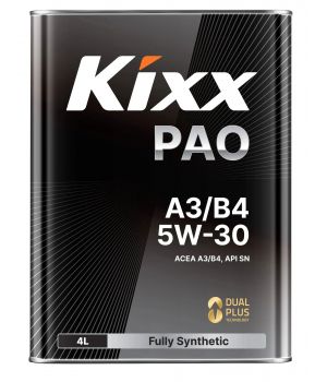 Моторное масло Kixx PAO А3/В4 5W-30, 4л