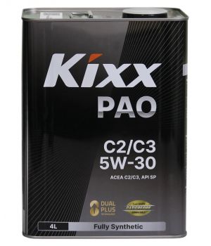 Моторное масло Kixx PAO C3 5W-30, 4л