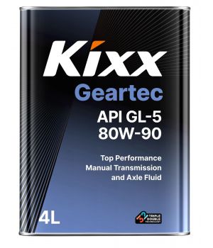 Трансмиссионное масло Kixx Geartec GL-5 80W-90, 4л