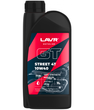 Моторное масло LAVR MOTO GT STREET 4T 10W-40, 1л