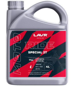 Моторное масло LAVR MOTO RIDE SPECIAL 2T FD, 4л