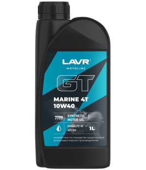 Моторное масло LAVR MOTO GT MARINE 4Т 10W-40 SM, 1л