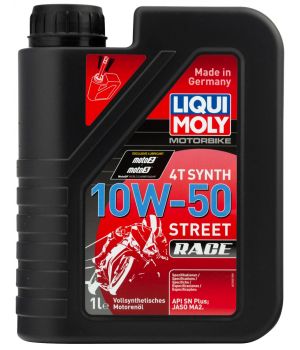 Моторное масло LIQUI MOLY Motorbike 4T Synth Street Race 10W-50, 1л