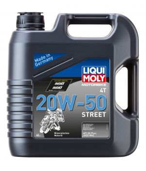 Моторное масло для 4-тактных мотоциклов LIQUI MOLY Motorbike 4T Street 20W-50, 4л