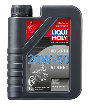 Моторное масло для 4-тактных мотоциклов LIQUI MOLY Motorbike HD Synth Street 20W-50, 1л
