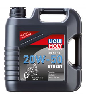 Моторное масло для 4-тактных мотоциклов LIQUI MOLY Motorbike HD Synth Street 20W-50, 4л