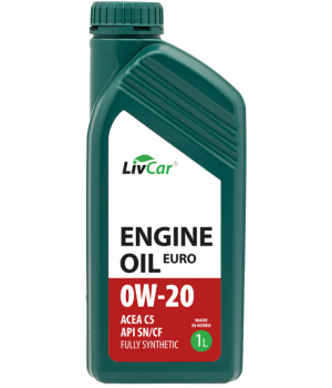 Моторное масло LIVCAR ENGINE OIL EURO 0W-20 ACEA C5 API SN/CF, 1л