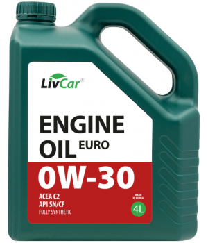 Моторное масло LIVCAR ENGINE OIL EURO 0W-30 ACEA C2 API SN/CF, 4л