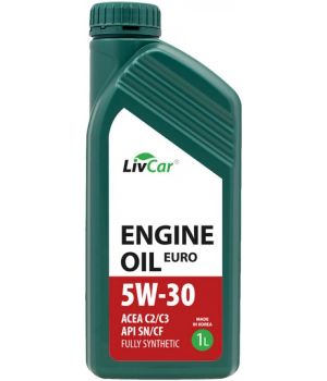 Моторное масло LIVCAR ENGINE OIL EURO 5W-30 ACEA C2/3 API SN/CF, 1л