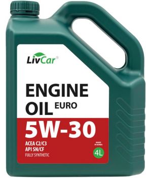 Моторное масло LIVCAR ENGINE OIL EURO 5W-30 ACEA C2/3 API SN/CF, 4л