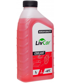 Антифриз красный LIVCAR COOLANT -40 (готовый), 1л
