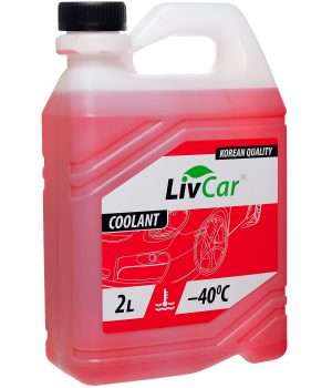 Антифриз красный LIVCAR COOLANT -40 (готовый), 2л