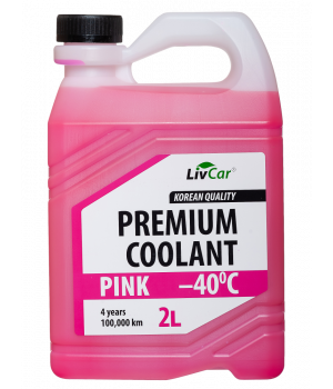 Антифриз розовый LIVCAR PREMIUM COOLANT PINK  -40 (готовый), 2л