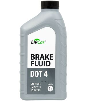 Тормозная жидкость LIVCAR BRAKE FLUID DOT4, 1л