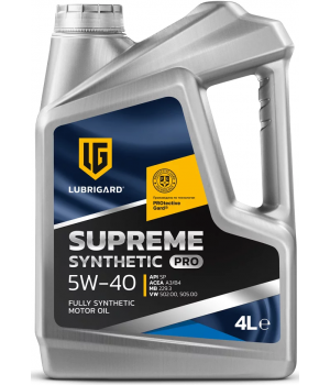 Моторное масло LUBRIGARD SUPREME SYNTHETIC PRO 5W-40, 4л