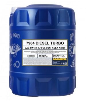 Моторное масло MANNOL 7904 DIESEL TURBO 5W-40, 20л