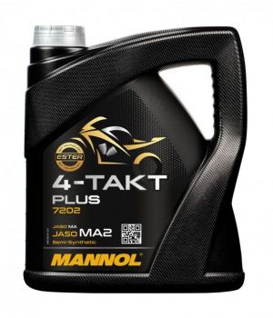 Моторное масло для мотоциклов  MANNOL 7202 4-TAKT PLUS 10W-40, 4л
