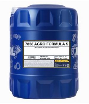 Моторное масло для садовой техники MANNOL 7858 AGRO FORMULA S, 20л