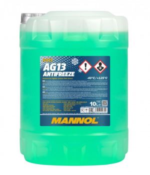Антифриз MANNOL 4013 ANTIFREEZE HIGHTEC AG13 (готовый раствор), 10л