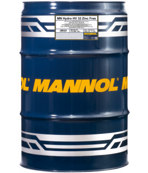 Гидравлическое масло MANNOL 2208 Hydro HV 32 Zinc Free, 208л