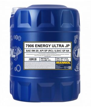 Моторное масло MANNOL 7906 ENERGY ULTRA JP 5W-20, 20л