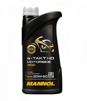 Моторное масло MANNOL 7830 4-TAKT MOTORBIKE HD 20W-50, 1л