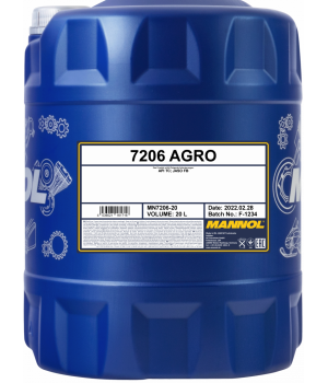 Моторное масло для садовой техники MANNOL 7206 AGRO, 20л