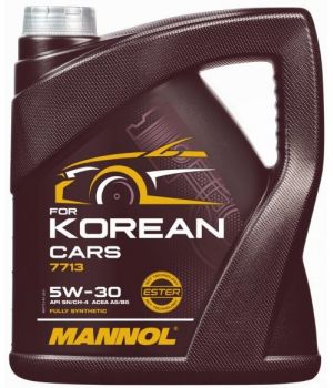 Моторное масло MANNOL 7713 FOR KOREAN CARS A5/B5 5W-30, 4л