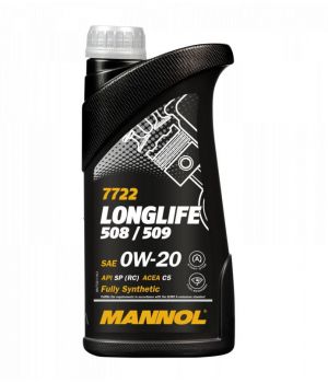 Моторное масло MANNOL 7722 LONGLIFE 508/509 0W-20, 1л
