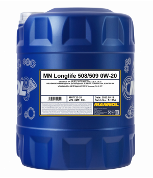 Моторное масло MANNOL 7722 LONGLIFE 508/509 0W-20, 20л
