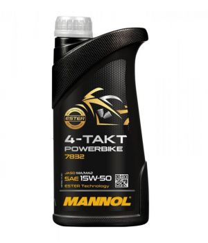 Моторное масло MANNOL 7832 4-TAKT POWERBIKE 15W-50, 1л