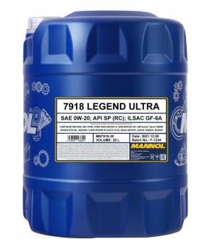 Моторное масло MANNOL 7918 LEGEND ULTRA 0W-20, 20л
