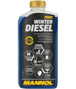 Зимний антигель дизельного топлива MANNOL 9983 WINTER DIESEL, 950мл