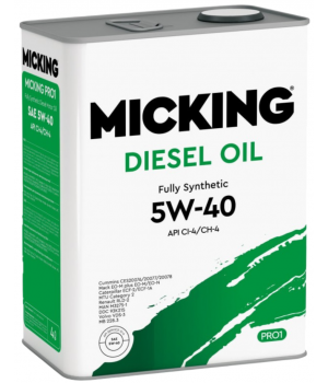 Моторное масло MICKING Diesel Oil PRO1 5W-40 CI-4/CH-4, 4л