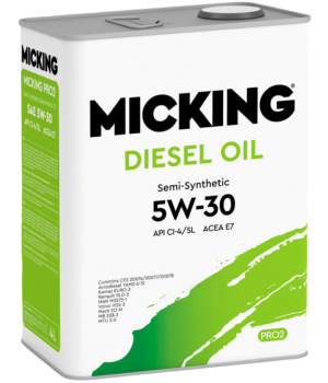 Моторное масло MICKING Diesel Oil PRO2 5W-30 CI-4/SL, 4л