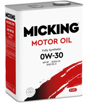 Моторное масло MICKING Motor Oil EVO1 0W-30 SP C2, 4л